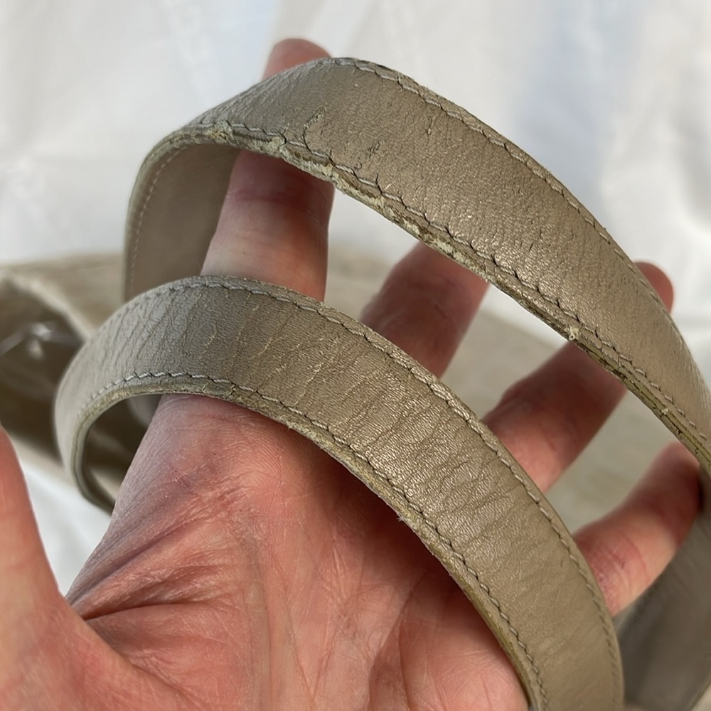 Chanel Travel Line CC Tote Bag Canvas Windowpane Shopper Beige Cream - Picture 7 of 17